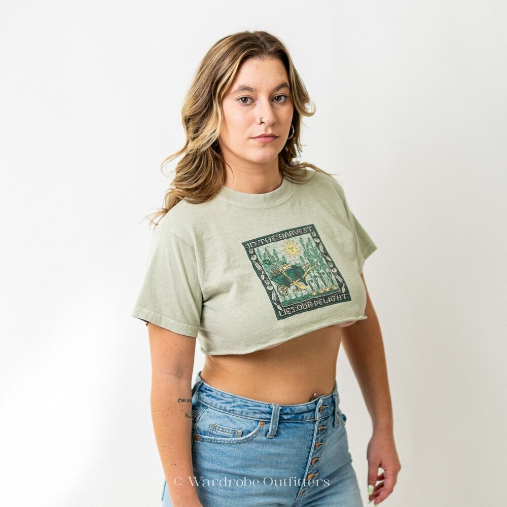 Cottagcore x Fairycore Cropped Tee Shirt - Picture 3 of 9